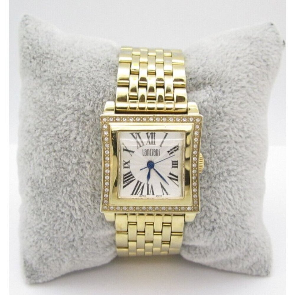 Women Lanciani‎ Quartz WR Analog 24mm Dial Tank Roman Watch (G945) "New Battery"